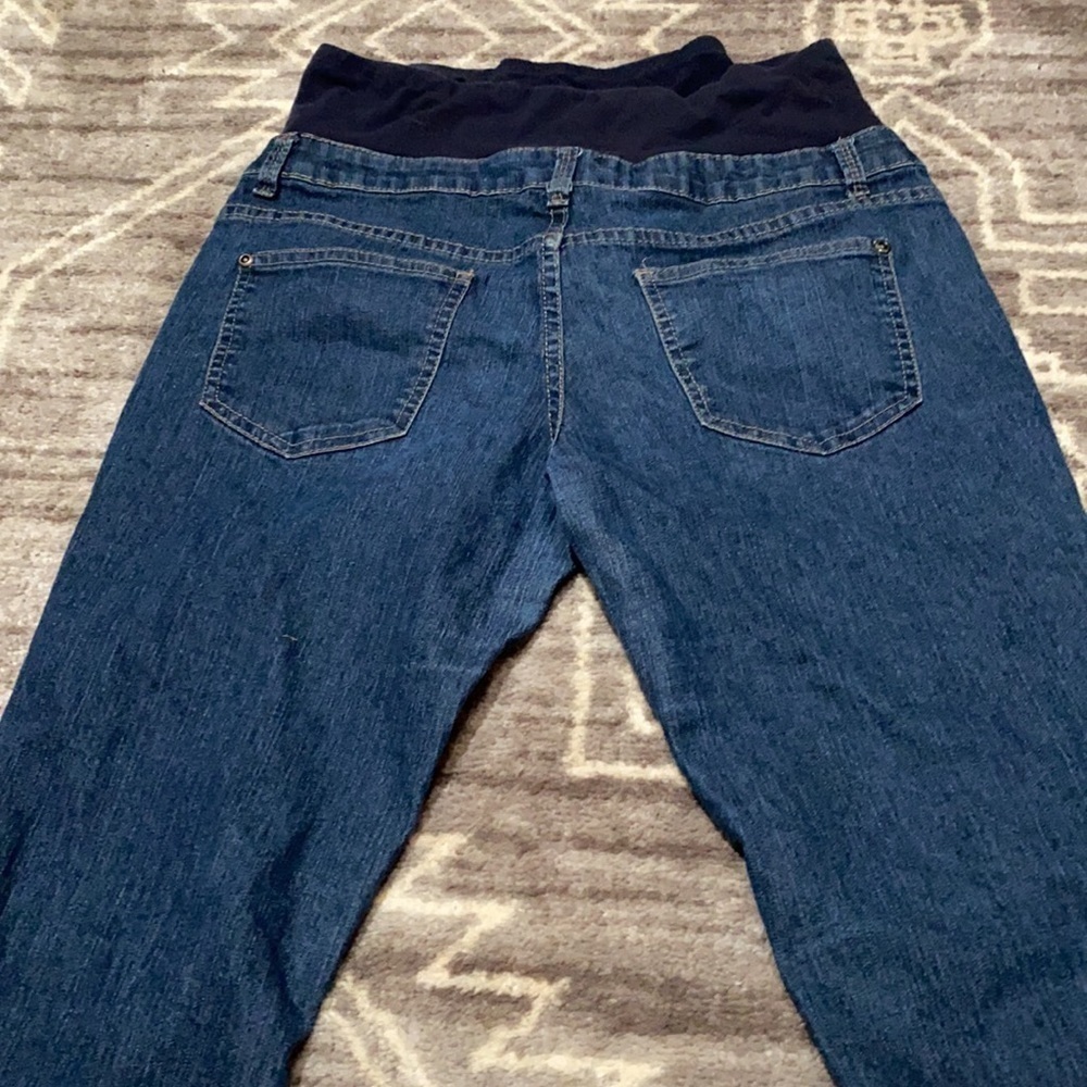 Maternity Pants Size Medium by Planet Motherhood Denim Ramie/Cotton Blend